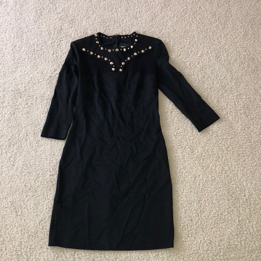 Just Cavalli little black dress with gold grommets
